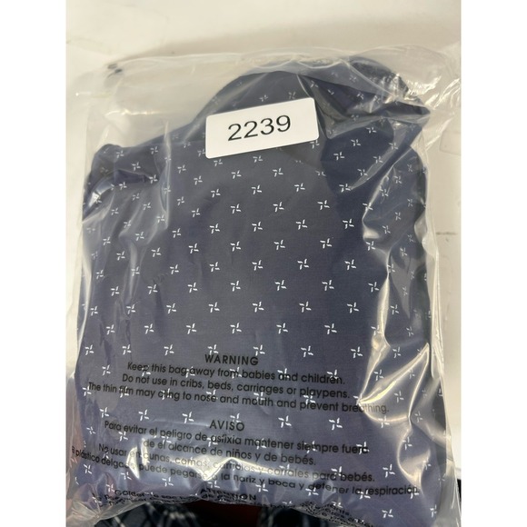 Buttercloth Icy Cotton Performance Dress Shirt Mens Small Regular Fit Navy Print - Picture 7 of 7